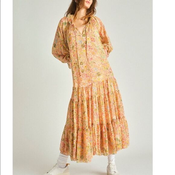 Free People Feeling Groovy Maxi Dress Mauve Size M - Picture 3 of 8